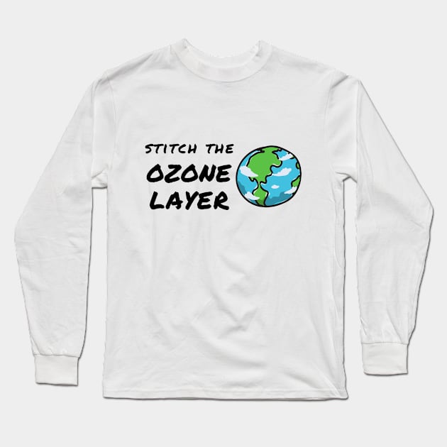 Ozone Planet Earth Greta Climate Change Shirt SOS Help Climate Strike Shirt Nature Future Natural Environment Cute Funny Gift Idea Long Sleeve T-Shirt by EpsilonEridani